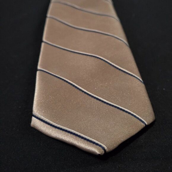Wembley Leatherback Satin Striped Neck Tie - Picture 4 of 5